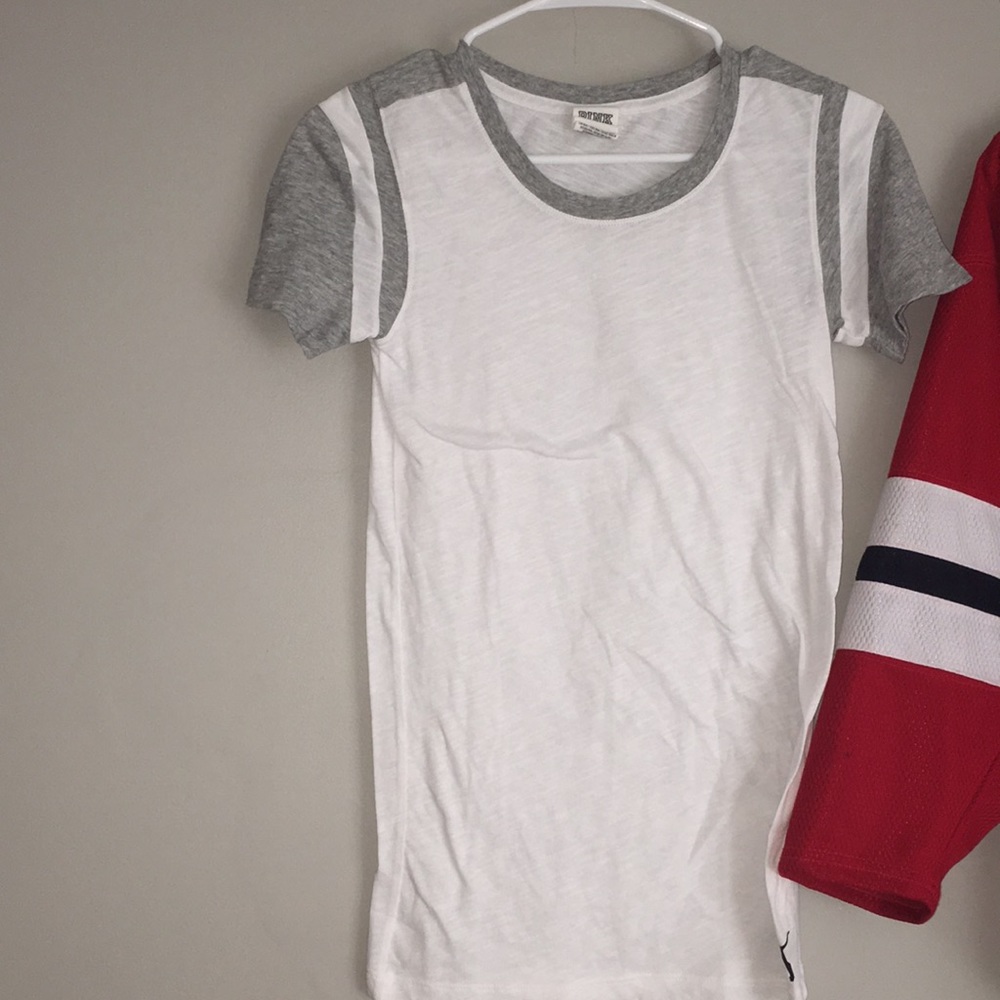 White and grey PINK shirt